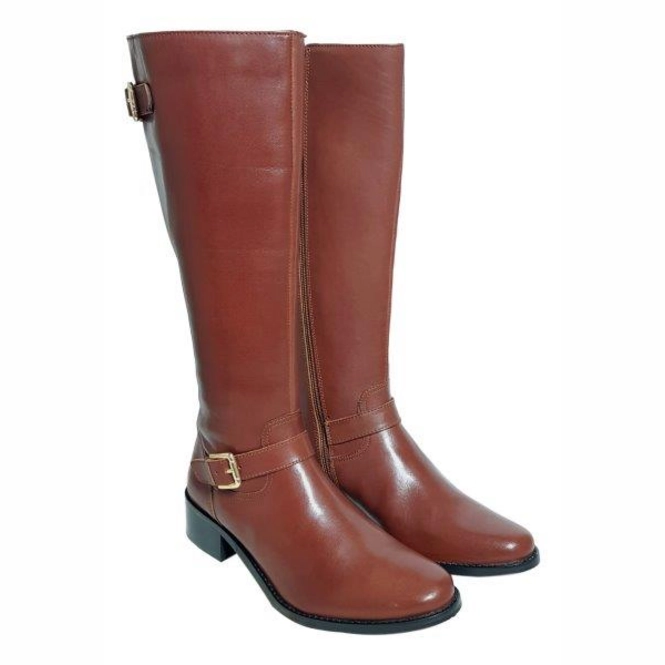 bottes femme cognac